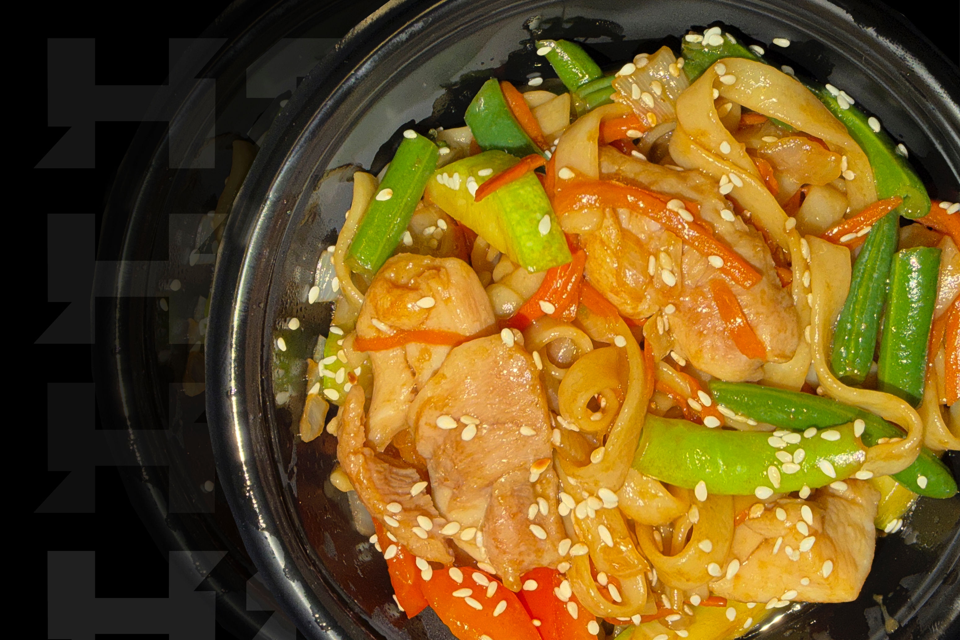 Удон с курицей