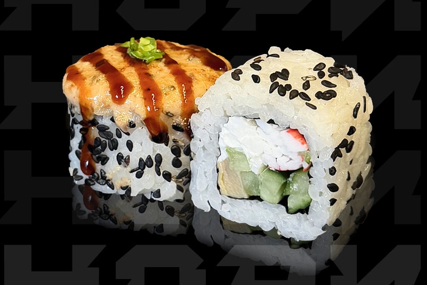 Запеченный краб с угрём